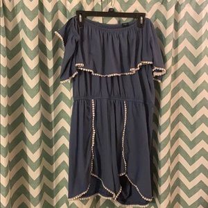 Rue 21 plus size cute blue romper. Only worn once